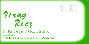 virag ricz business card